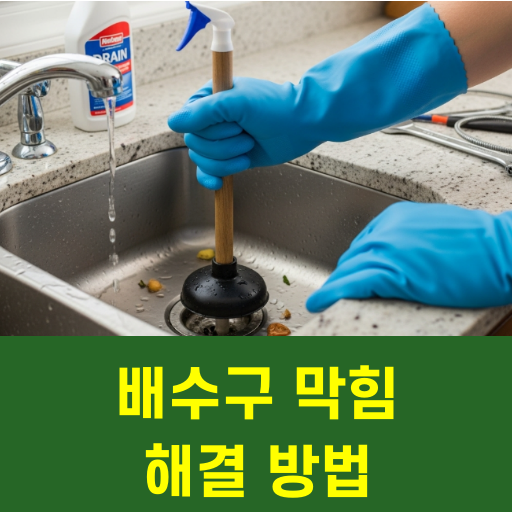 배수구 막힘 해결 방법