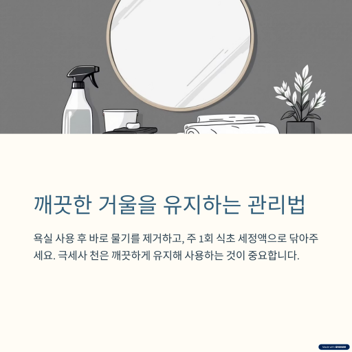 거울을 깨끗하게 닦으려면