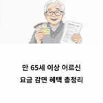만 65세 이상 어르신 요금 감면 혜택